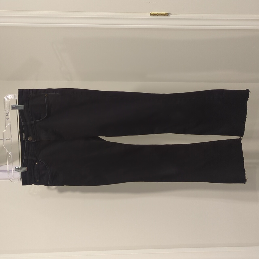 Zara Trafaluc mid-rise cropped, flared jeans, black, Eur Size 40/ US size 8